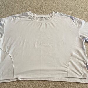 White Short Sleeve oversized cropped T-Shirt